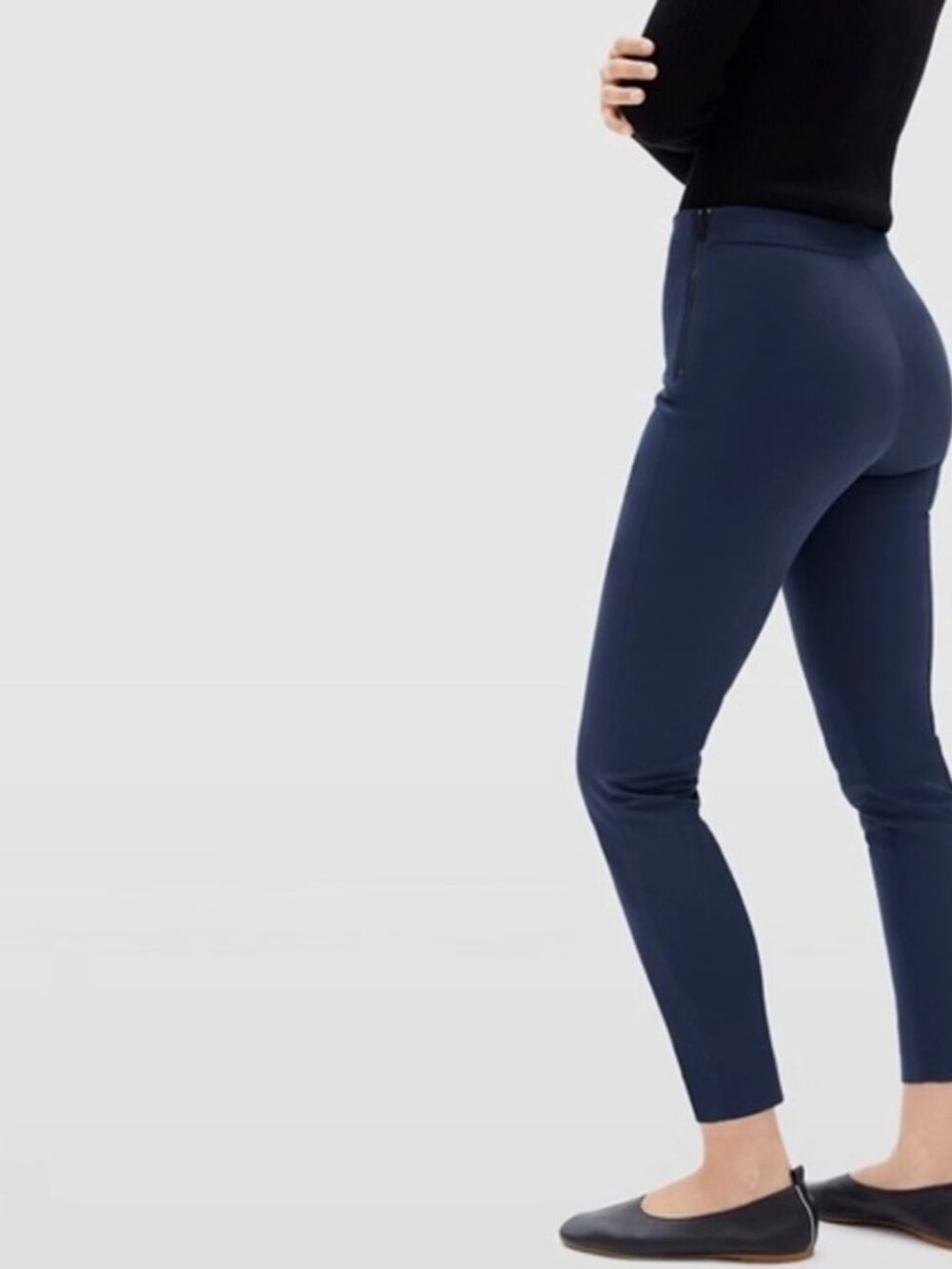 Everlane The Side-Zip Work Pant - Navy (Size 2 Ankle)